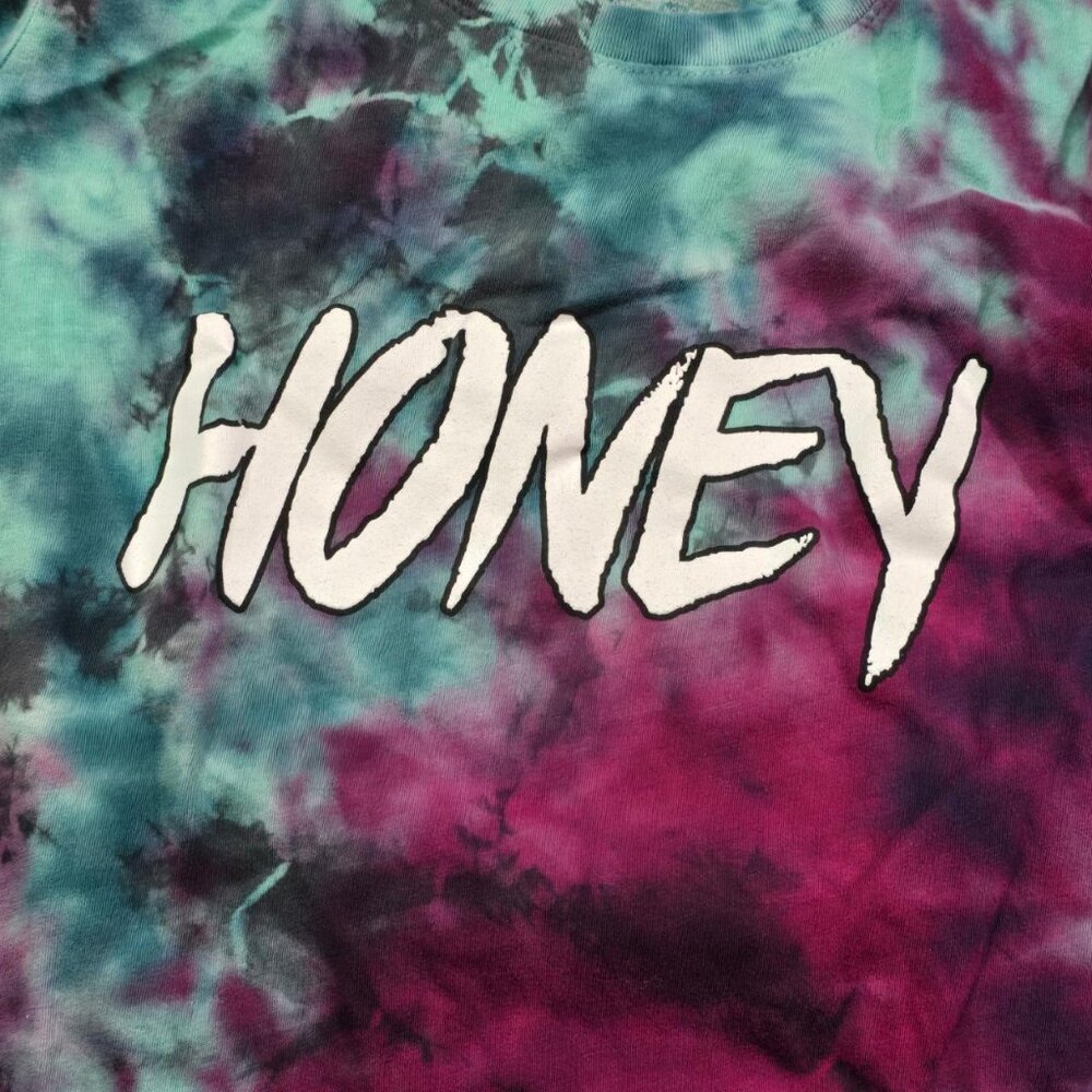 Tie Dye Honey Graphic Tee Small Y2K Festival Streetwear - Picture 4 of 9